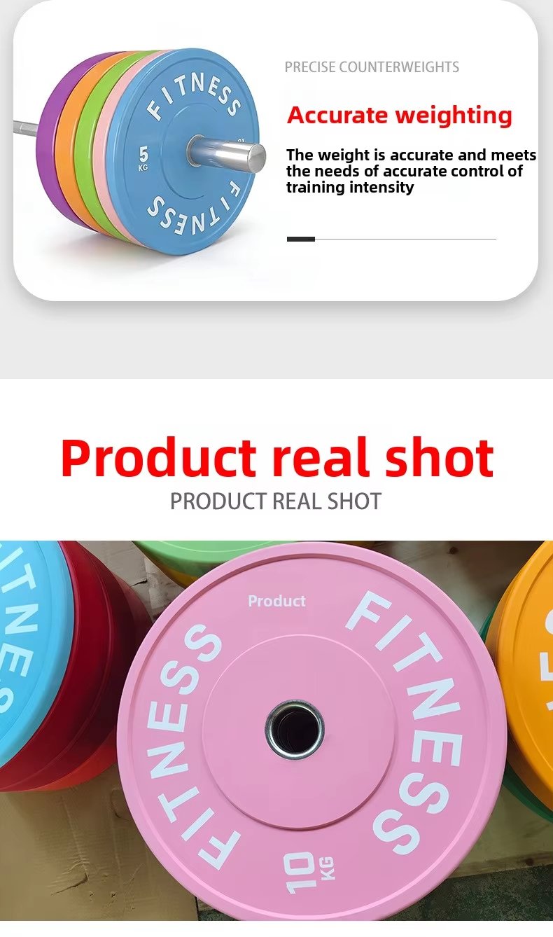 Colored Rubber Coated Olympic Weight Plates detail image 3