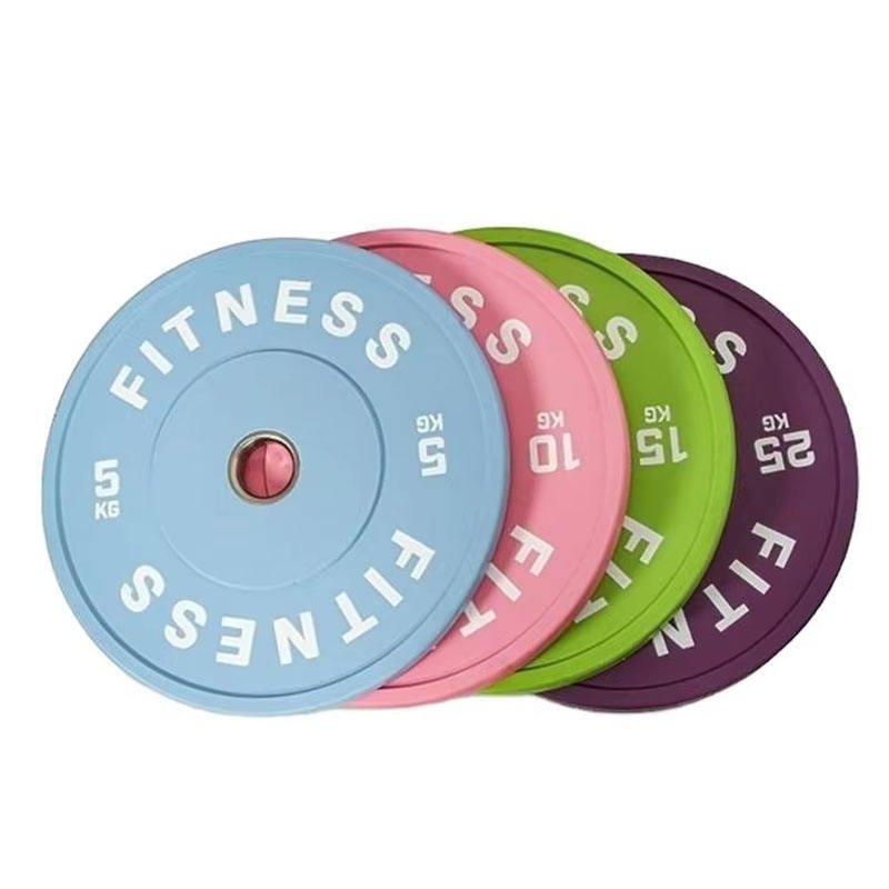 COLORED RUBBER COATED OLYMPIC WEIGHT PLATES