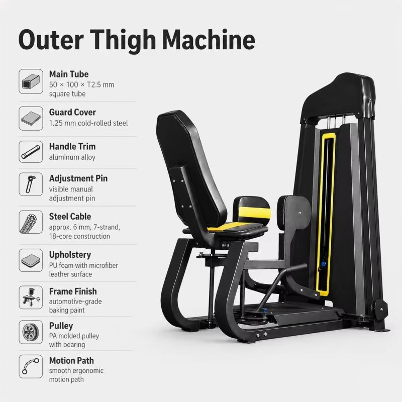 Commercial Outer Thigh Abductor Machine detail image 5