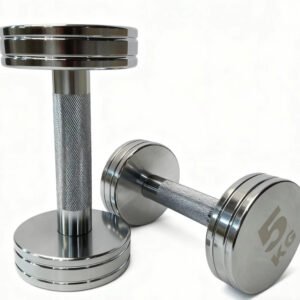 Product gallery image - Mirror Chrome Plated Pure Steel Dumbbell Set
