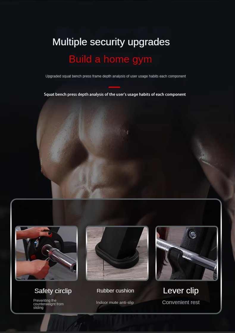 Adjustable Squat Rack and Bench Press Stand detail image 9