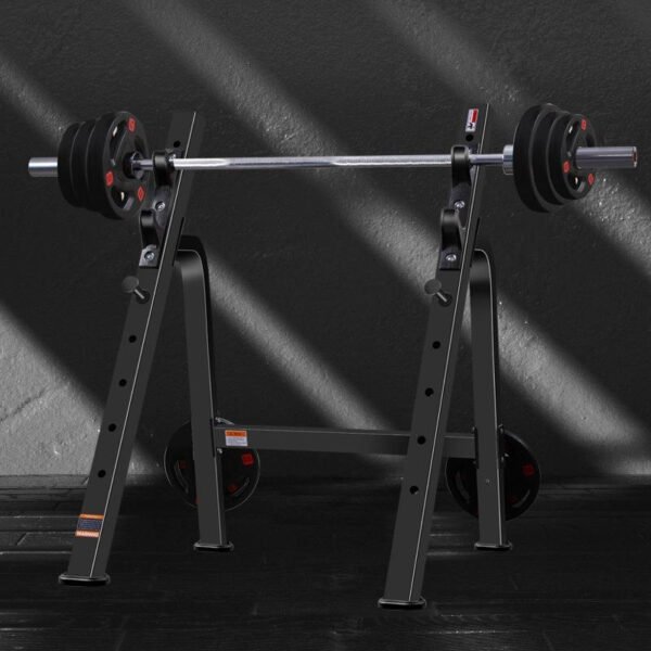 ADJUSTABLE SQUAT RACK AND BENCH PRESS STAND