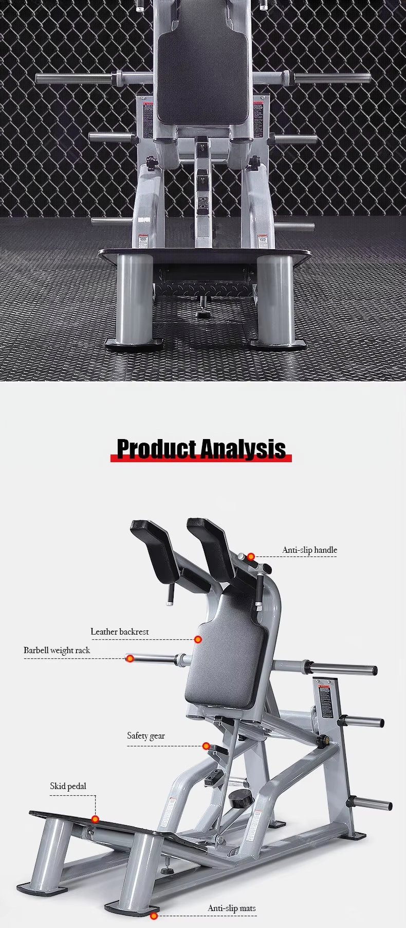 Commercial 45 Degree Hack Squat Leg Press Machine detail image 3