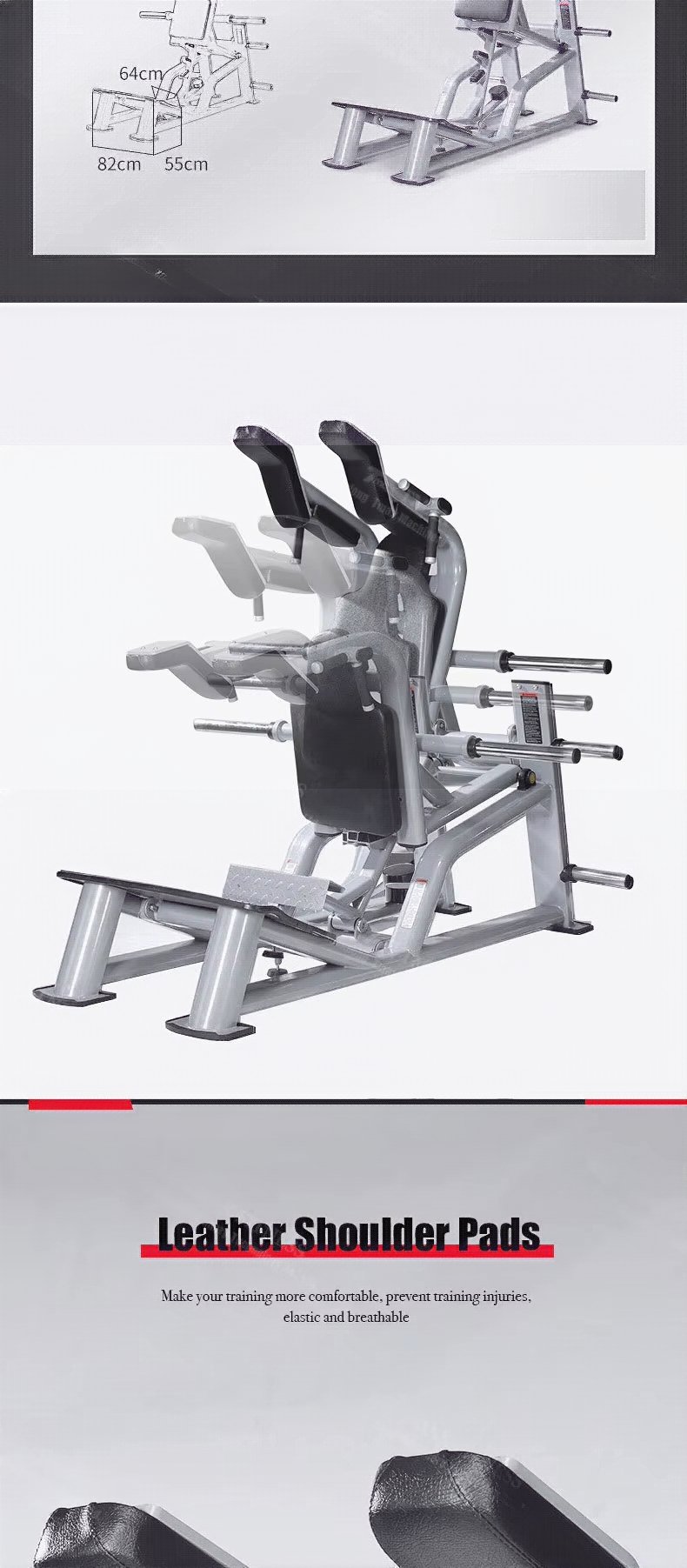 Commercial 45 Degree Hack Squat Leg Press Machine detail image 5
