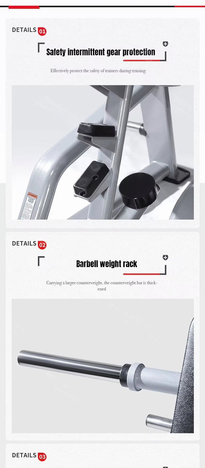 Commercial 45 Degree Hack Squat Leg Press Machine detail image 7