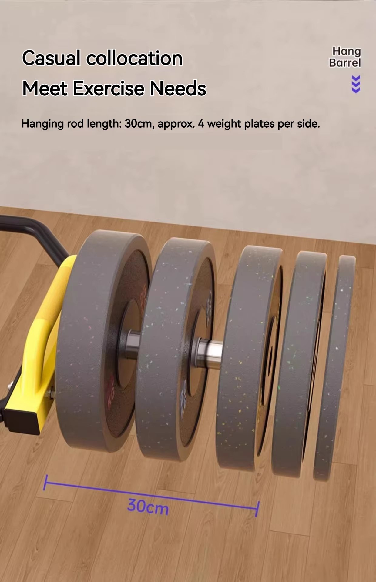 Commercial Hex Trap Bar Deadlift Barbell detail image 4