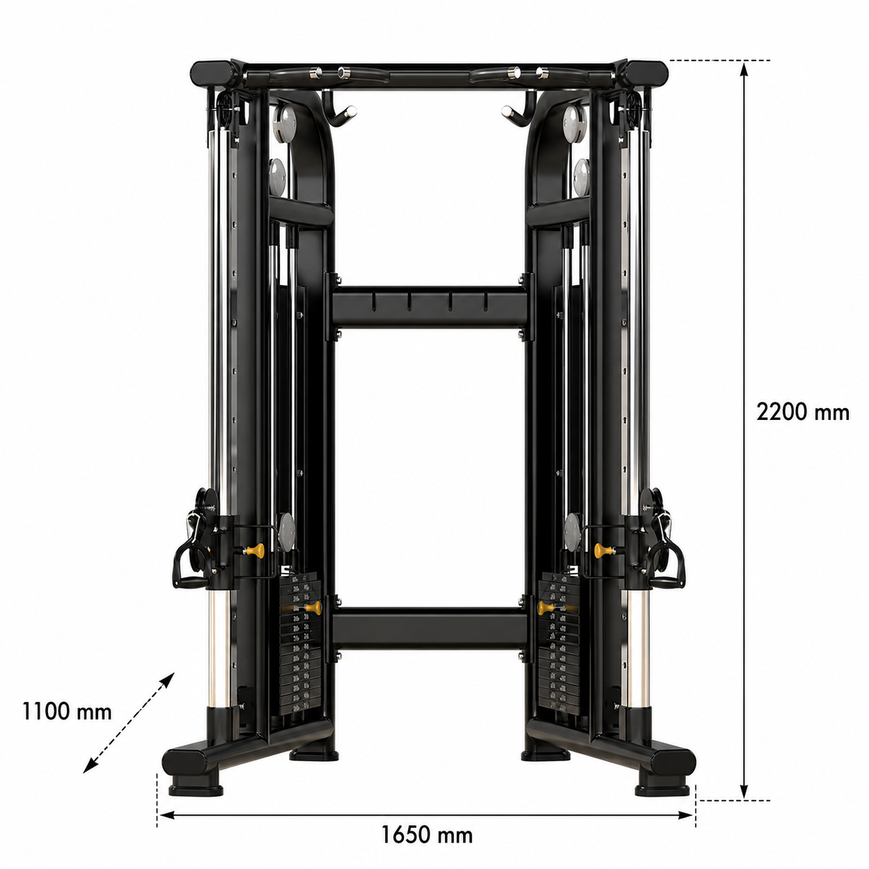 Commercial Multi-Function Smith Machine with Dual Weight Stacks detail image 1