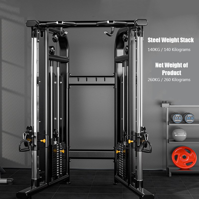 Product gallery image - Commercial Multi-Function Smith Machine with Dual Weight Stacks