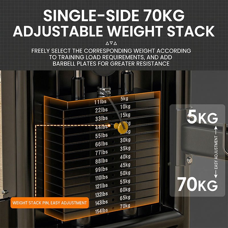 Product gallery image - Commercial Multi-Function Smith Machine with Dual Weight Stacks