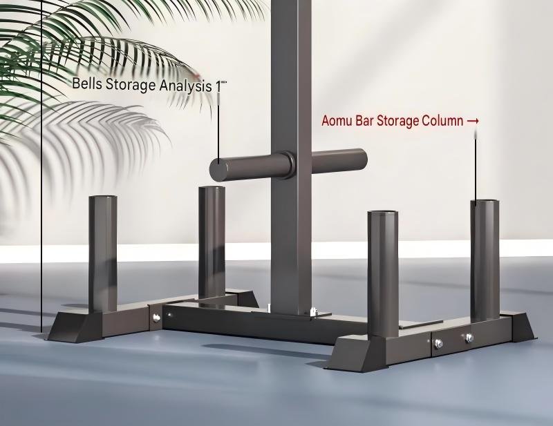 Commercial Weight Plate and Barbell Storage Rack detail image 2