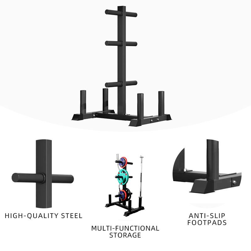 Product gallery image - Commercial Weight Plate and Barbell Storage Rack