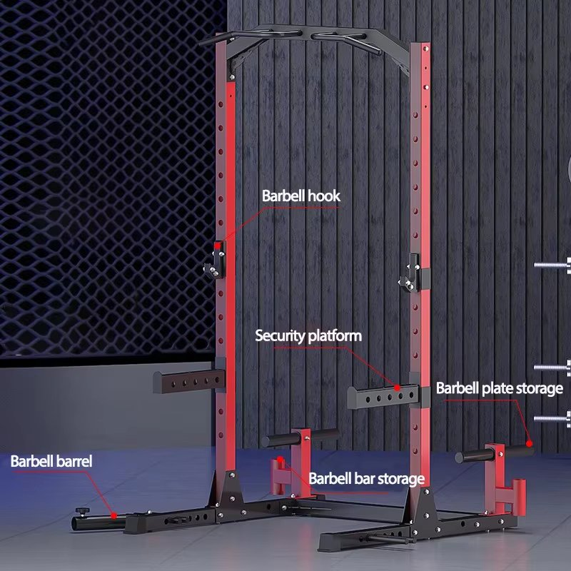 Multi-Function Half Rack with Barbell Set detail image 3