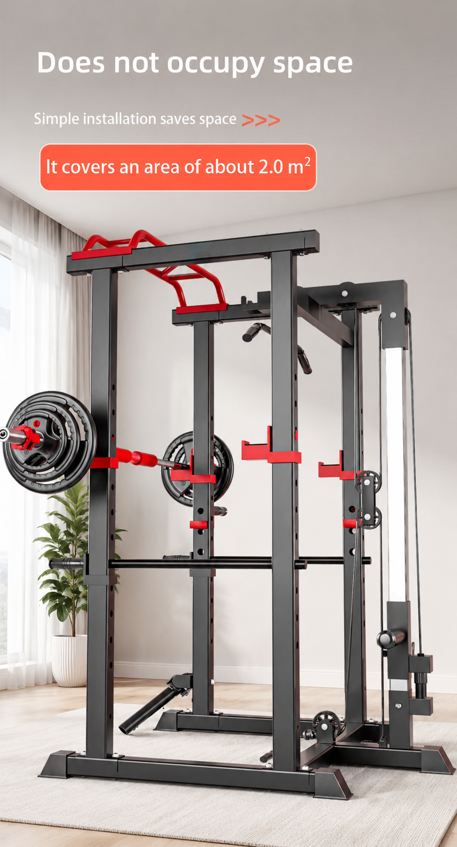 Multi-Function Power Rack with Pulley System detail image 6