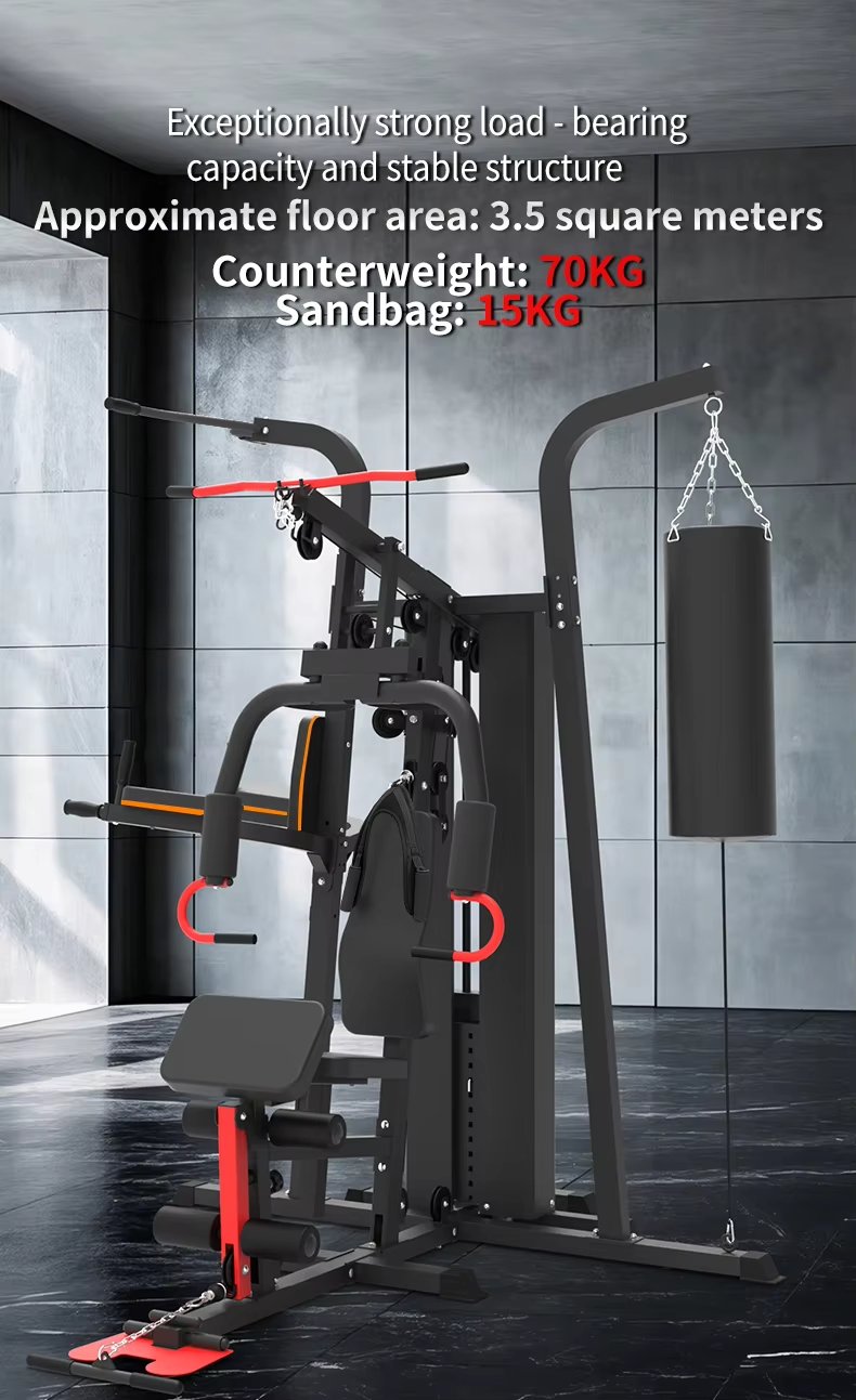 Three Station Multi-Function Gym Trainer with Boxing Bag detail image 2