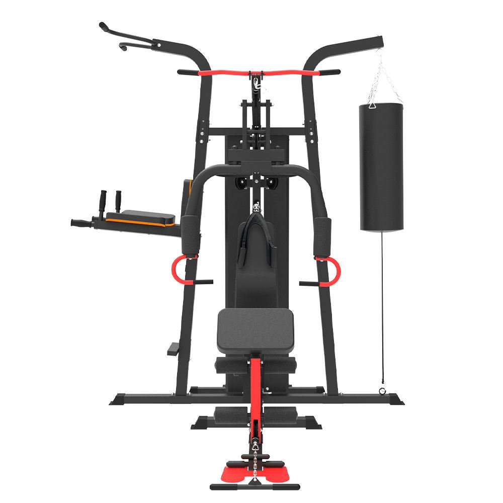 Product gallery image - Three Station Multi-Function Gym Trainer with Boxing Bag