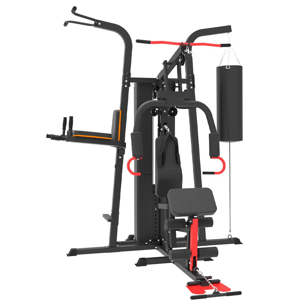 Product gallery image - Three Station Multi-Function Gym Trainer with Boxing Bag
