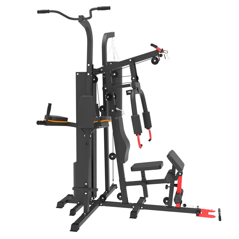 Product gallery image - Three Station Multi-Function Gym Trainer with Boxing Bag