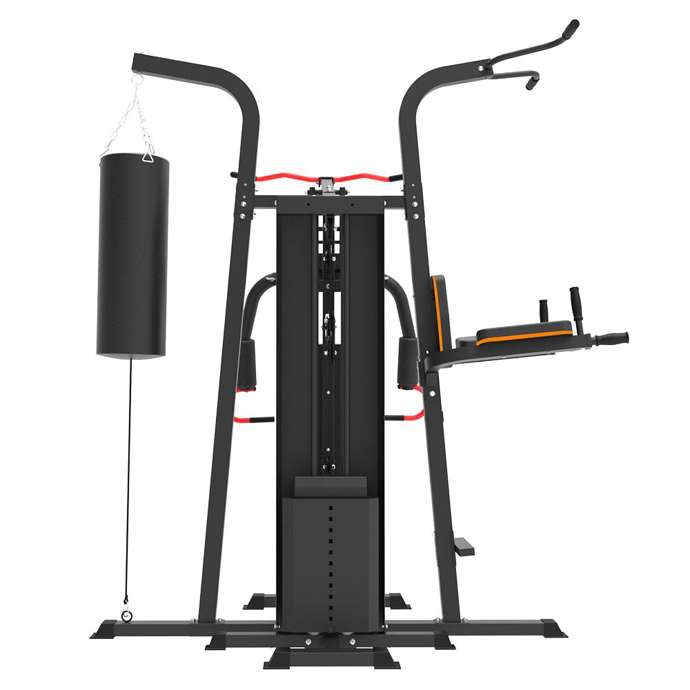 Product gallery image - Three Station Multi-Function Gym Trainer with Boxing Bag