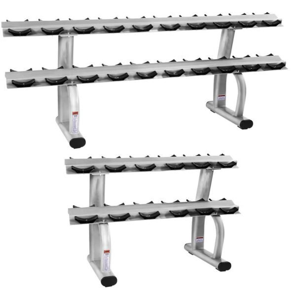 COMMERCIAL HEAVY-DUTY 2-TIER DUMBBELL RACK