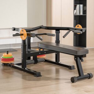 Product gallery image - Foldable Multifunction Home Gym Bench Press Rack